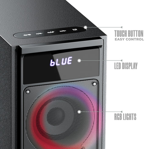 Intex TITAN 3000 (D) | 2.2 Tower Speaker (300W Power & 10" Wooferx2)